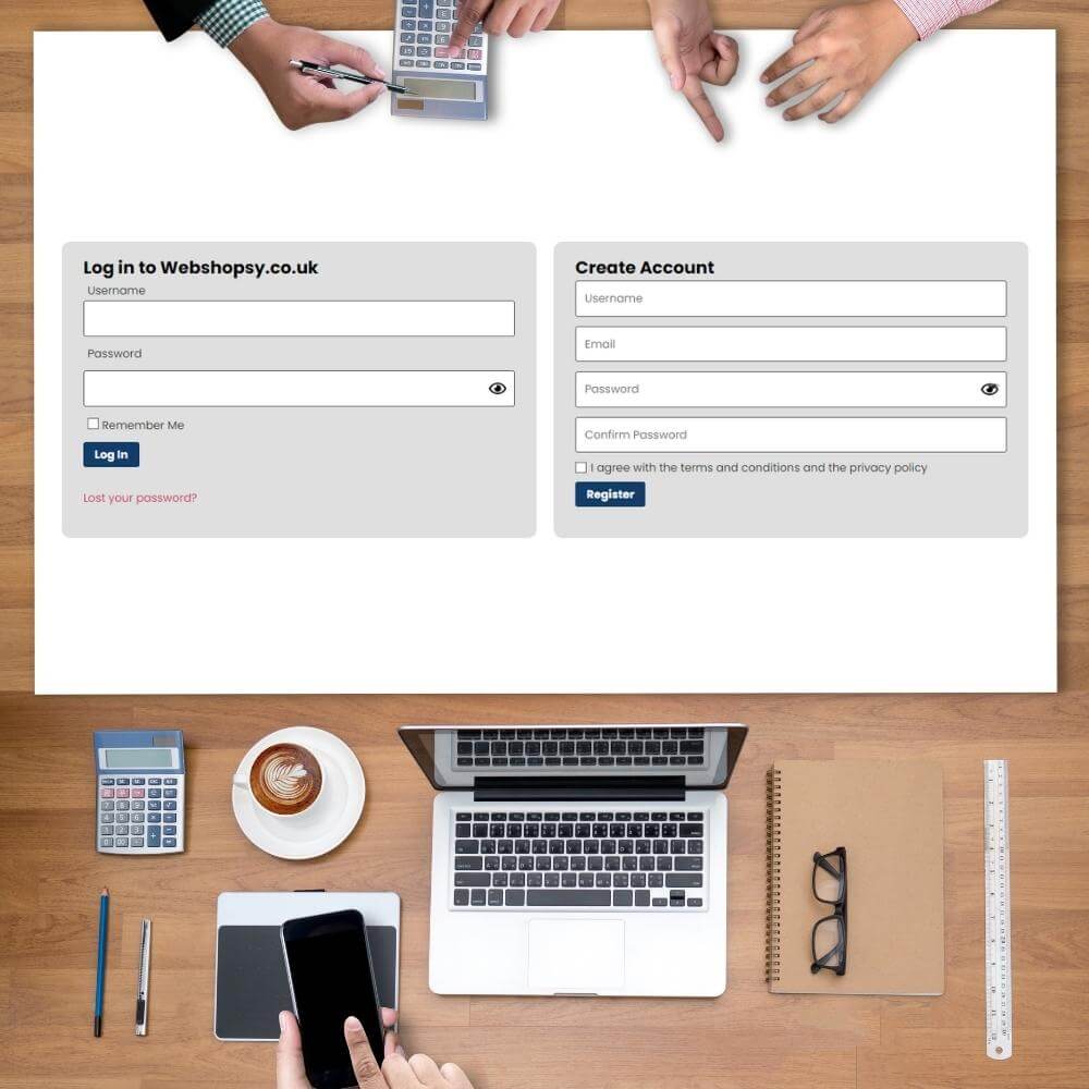 Log In & Register